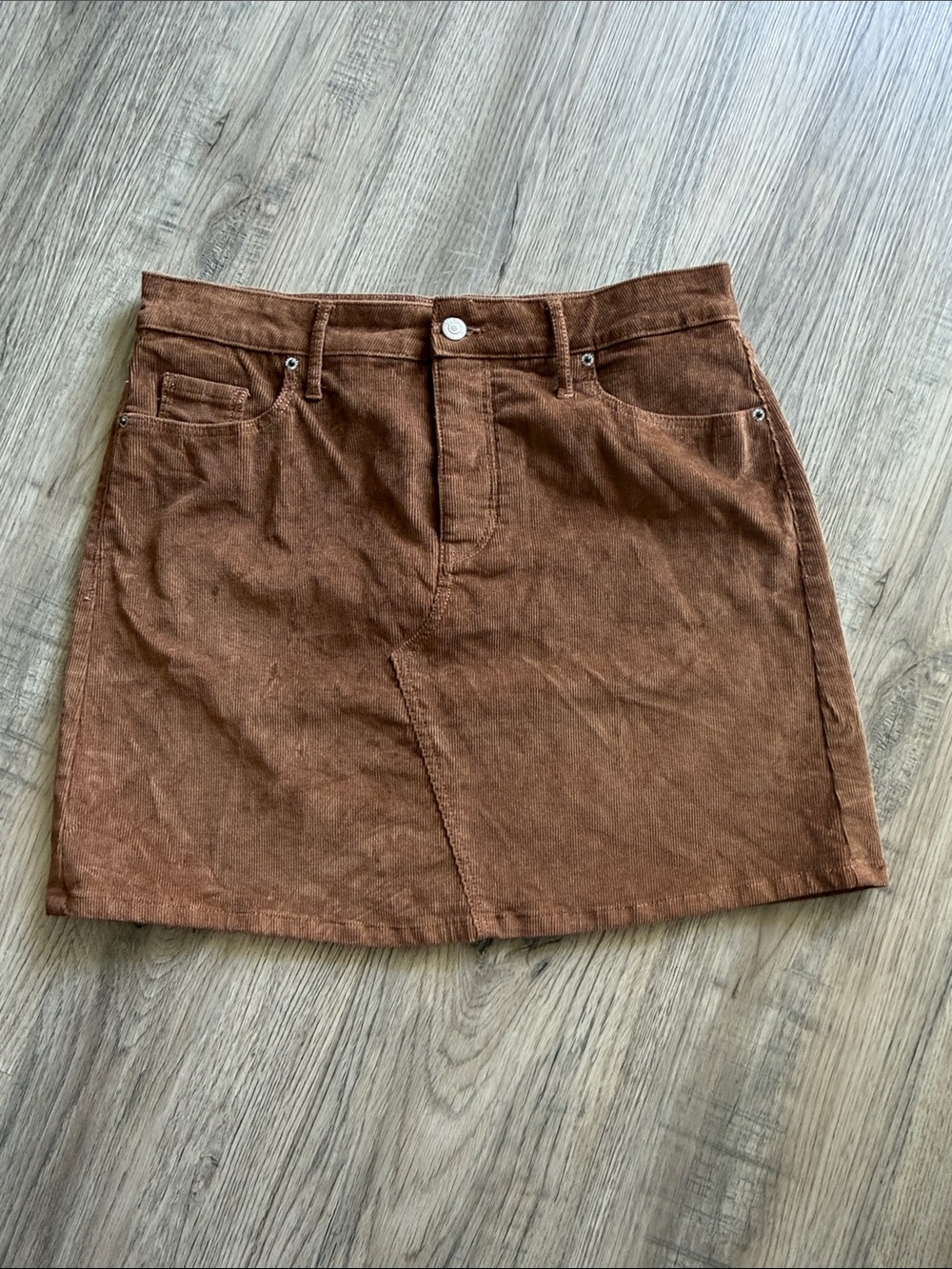 Old Navy Brown Corduroy Mini Skirt - Warm Chestnut